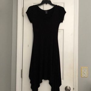 knee length black dress